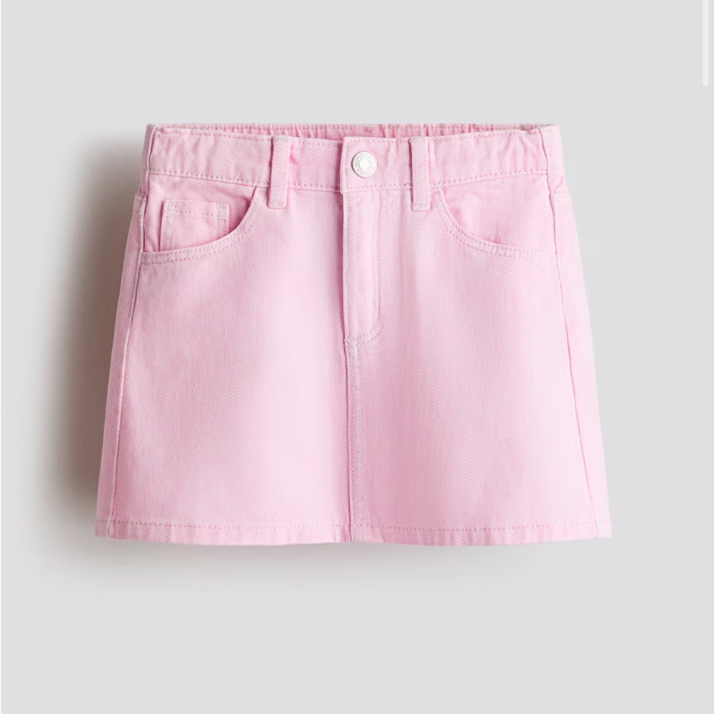 H&M Pastel Pink Cotton Mini Skirt